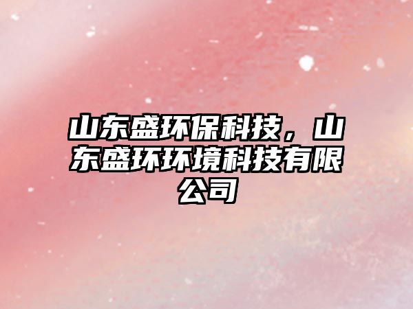 山東盛環(huán)?？萍迹綎|盛環(huán)環(huán)境科技有限公司