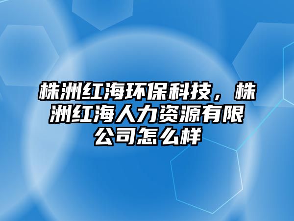 株洲紅海環(huán)?？萍?，株洲紅海人力資源有限公司怎么樣