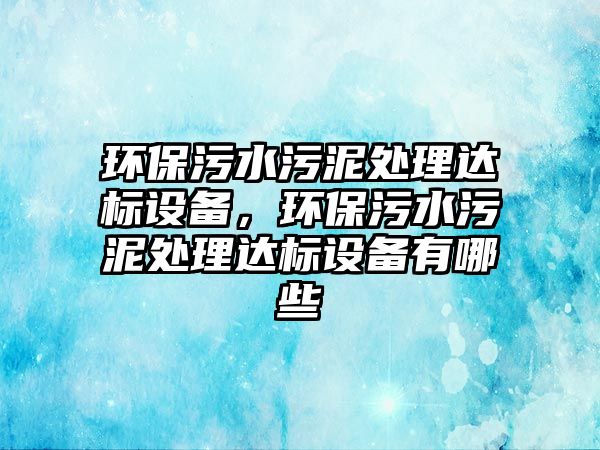 環(huán)保污水污泥處理達(dá)標(biāo)設(shè)備，環(huán)保污水污泥處理達(dá)標(biāo)設(shè)備有哪些