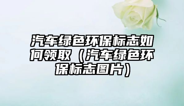 汽車綠色環(huán)保標(biāo)志如何領(lǐng)?。ㄆ嚲G色環(huán)保標(biāo)志圖片）
