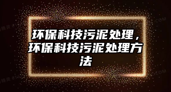 環(huán)?？萍嘉勰嗵幚?，環(huán)保科技污泥處理方法