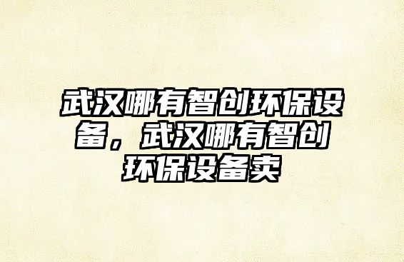 武漢哪有智創(chuàng)環(huán)保設(shè)備，武漢哪有智創(chuàng)環(huán)保設(shè)備賣