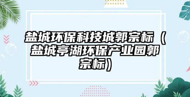 鹽城環(huán)保科技城郭宗標（鹽城亭湖環(huán)保產(chǎn)業(yè)園郭宗標）