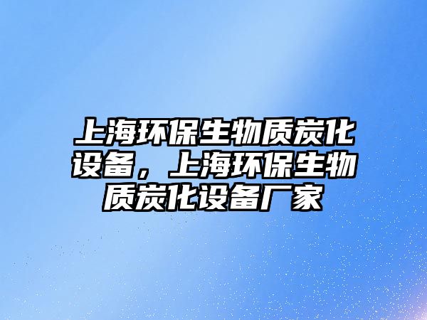 上海環(huán)保生物質(zhì)炭化設(shè)備，上海環(huán)保生物質(zhì)炭化設(shè)備廠家