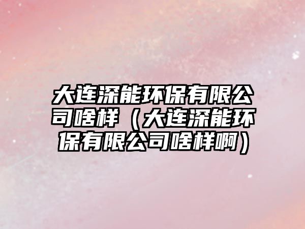 大連深能環(huán)保有限公司啥樣（大連深能環(huán)保有限公司啥樣?。?/> 
									</a>
									<h4 class=