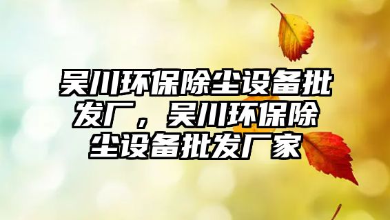 吳川環(huán)保除塵設備批發(fā)廠，吳川環(huán)保除塵設備批發(fā)廠家