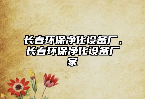 長(zhǎng)春環(huán)保凈化設(shè)備廠，長(zhǎng)春環(huán)保凈化設(shè)備廠家