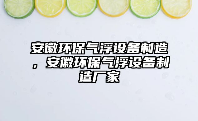 安徽環(huán)保氣浮設(shè)備制造，安徽環(huán)保氣浮設(shè)備制造廠(chǎng)家