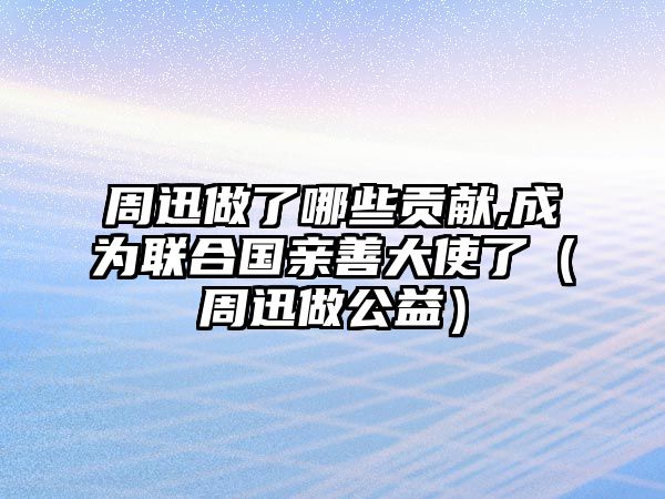 周迅做了哪些貢獻(xiàn),成為聯(lián)合國親善大使了（周迅做公益）