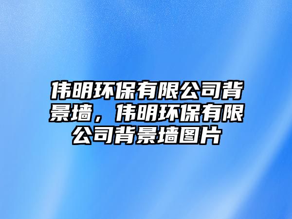 偉明環(huán)保有限公司背景墻，偉明環(huán)保有限公司背景墻圖片