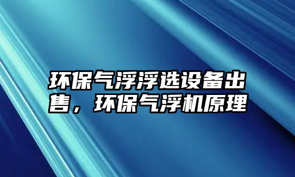 環(huán)保氣浮浮選設(shè)備出售，環(huán)保氣浮機(jī)原理