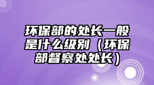 環(huán)保部的處長一般是什么級別（環(huán)保部督察處處長）