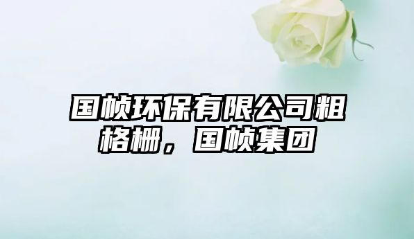 國幀環(huán)保有限公司粗格柵，國幀集團