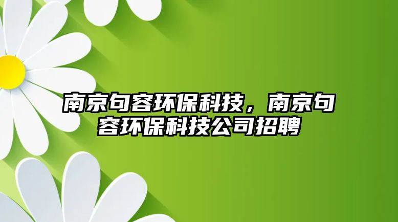 南京句容環(huán)?？萍?，南京句容環(huán)?？萍脊菊衅? class=