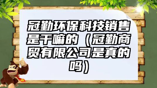 冠勤環(huán)?？萍间N售是干嘛的（冠勤商貿(mào)有限公司是真的嗎）