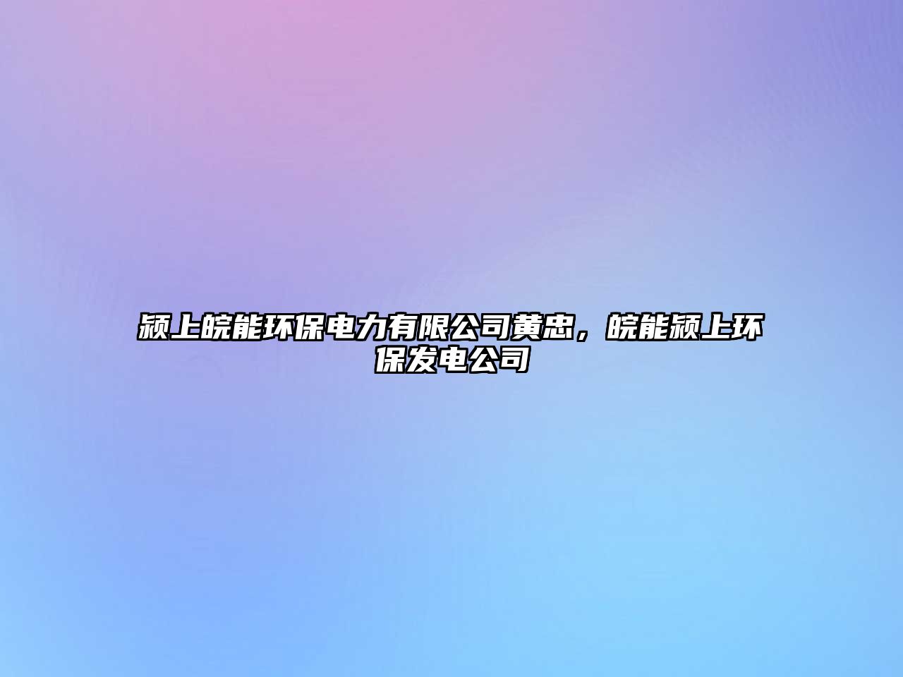 潁上皖能環(huán)保電力有限公司黃忠，皖能潁上環(huán)保發(fā)電公司