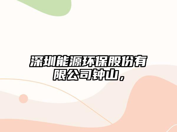 深圳能源環(huán)保股份有限公司鐘山，