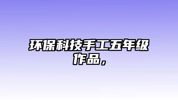 環(huán)保科技手工五年級(jí)作品，