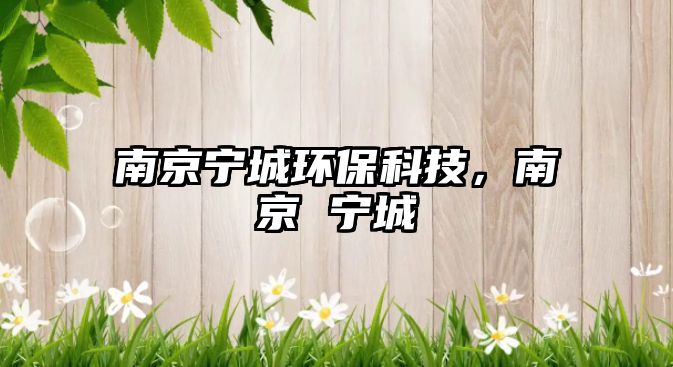 南京寧城環(huán)?？萍?，南京 寧城