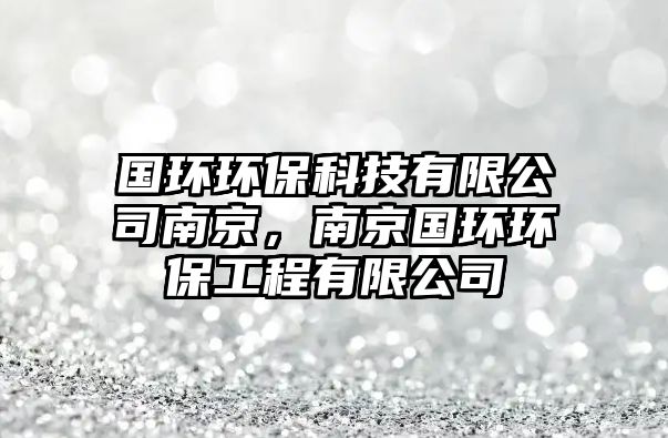 國環(huán)環(huán)保科技有限公司南京，南京國環(huán)環(huán)保工程有限公司