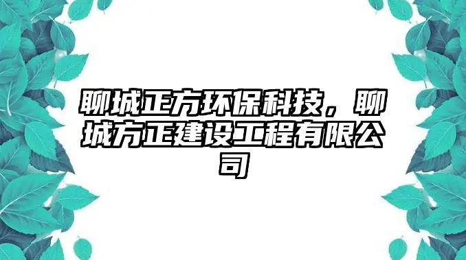 聊城正方環(huán)?？萍?，聊城方正建設工程有限公司