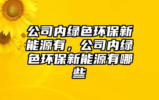 公司內(nèi)綠色環(huán)保新能源有，公司內(nèi)綠色環(huán)保新能源有哪些