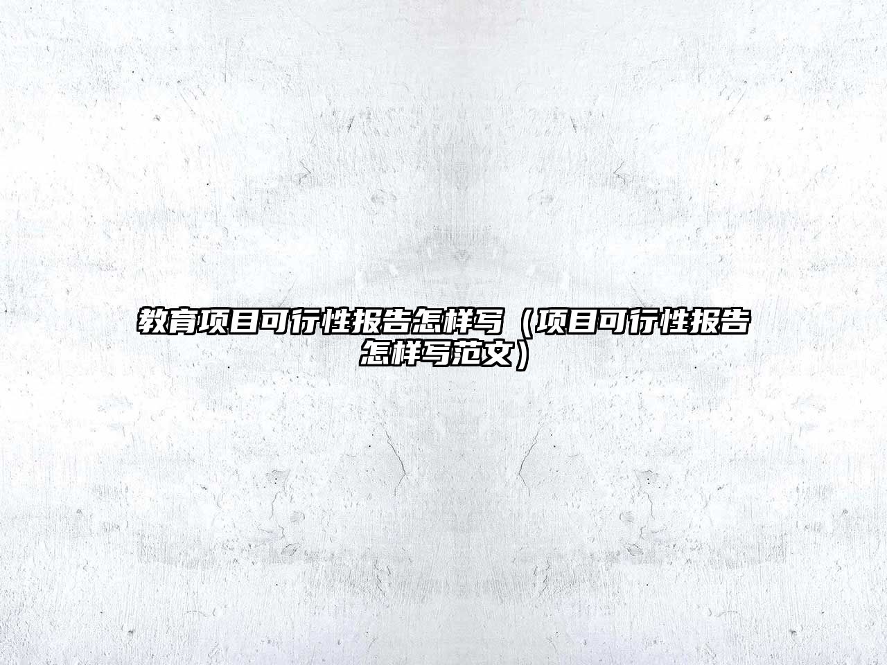 教育項(xiàng)目可行性報(bào)告怎樣寫（項(xiàng)目可行性報(bào)告怎樣寫范文）