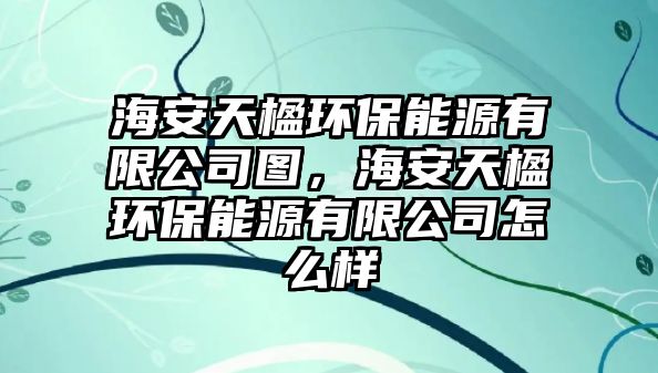 海安天楹環(huán)保能源有限公司圖，海安天楹環(huán)保能源有限公司怎么樣