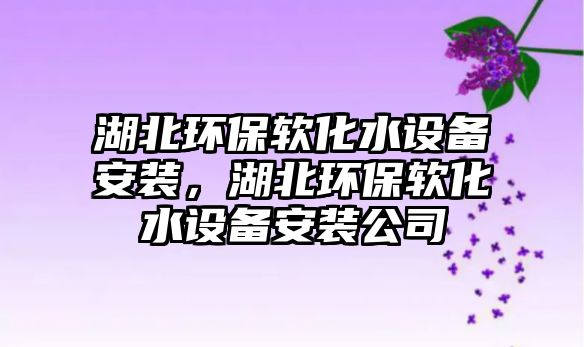 湖北環(huán)保軟化水設(shè)備安裝，湖北環(huán)保軟化水設(shè)備安裝公司