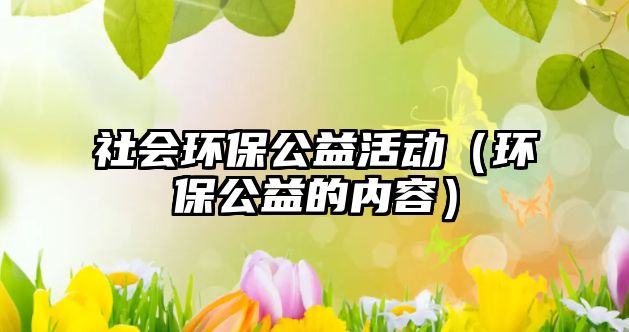 社會環(huán)保公益活動（環(huán)保公益的內容）