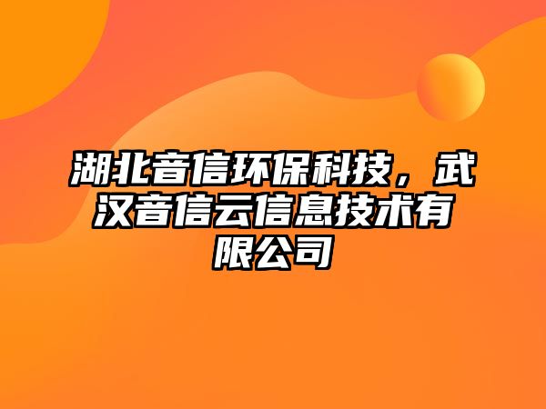 湖北音信環(huán)?？萍?，武漢音信云信息技術(shù)有限公司