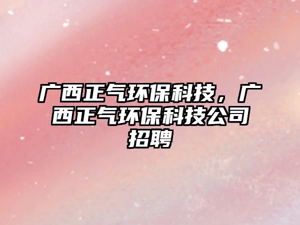 廣西正氣環(huán)?？萍迹瑥V西正氣環(huán)?？萍脊菊衅?/> 
									</a>
									<h4 class=