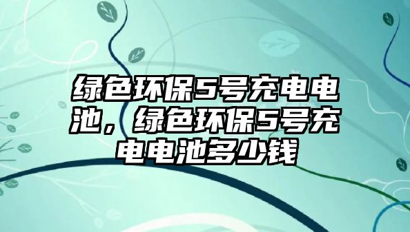 綠色環(huán)保5號充電電池，綠色環(huán)保5號充電電池多少錢