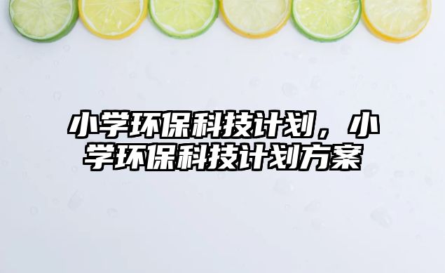小學(xué)環(huán)?？萍加?jì)劃，小學(xué)環(huán)?？萍加?jì)劃方案