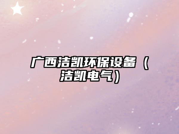 廣西潔凱環(huán)保設(shè)備（潔凱電氣）