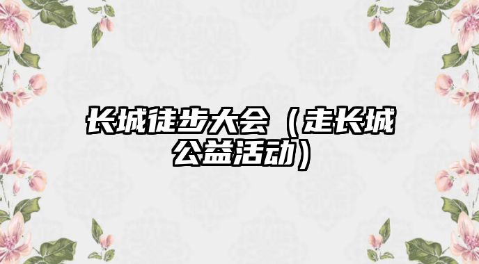 長城徒步大會(huì)（走長城公益活動(dòng)）