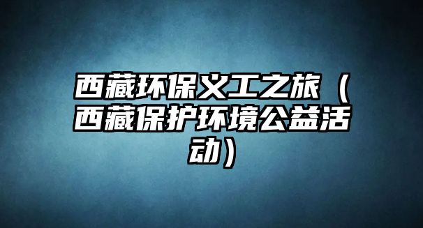 西藏環(huán)保義工之旅（西藏保護(hù)環(huán)境公益活動(dòng)）