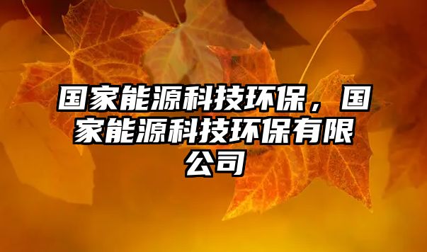 國(guó)家能源科技環(huán)保，國(guó)家能源科技環(huán)保有限公司