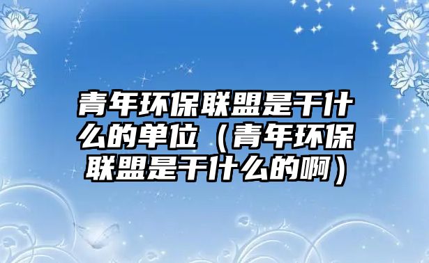 青年環(huán)保聯(lián)盟是干什么的單位（青年環(huán)保聯(lián)盟是干什么的?。?/> 
									</a>
									<h4 class=