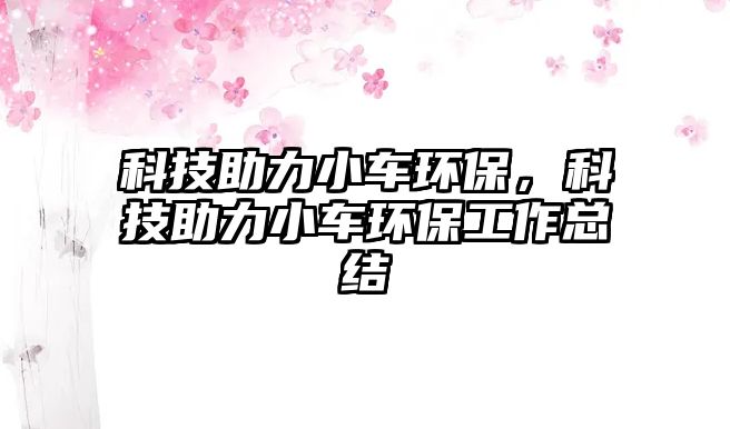 科技助力小車環(huán)保，科技助力小車環(huán)保工作總結