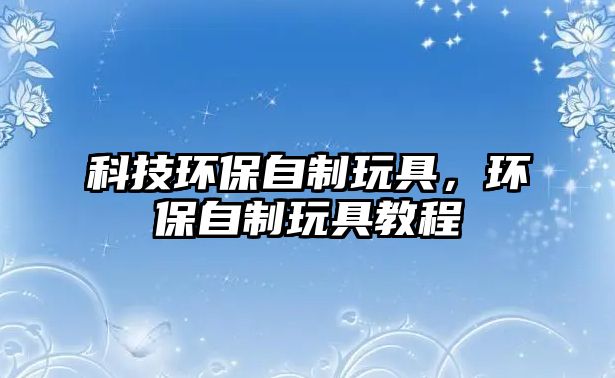 科技環(huán)保自制玩具，環(huán)保自制玩具教程
