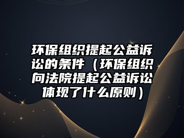 環(huán)保組織提起公益訴訟的條件（環(huán)保組織向法院提起公益訴訟體現(xiàn)了什么原則）