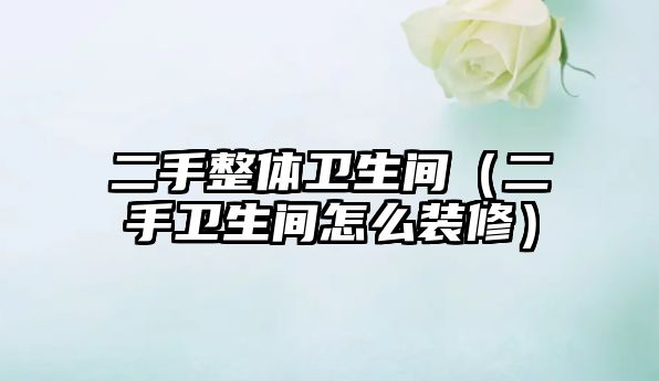 二手整體衛(wèi)生間（二手衛(wèi)生間怎么裝修）