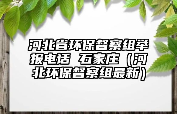 河北省環(huán)保督察組舉報電話 石家莊（河北環(huán)保督察組最新）