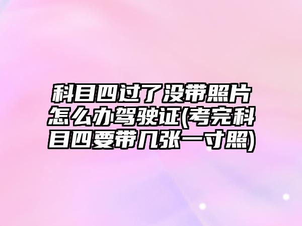 科目四過了沒帶照片怎么辦駕駛證(考完科目四要帶幾張一寸照)