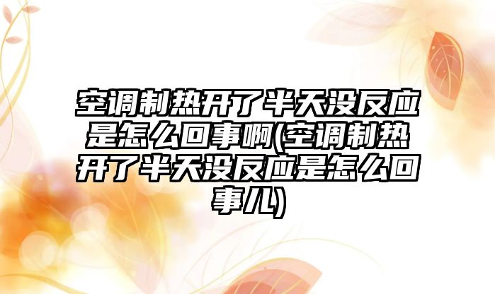 空調(diào)制熱開了半天沒反應(yīng)是怎么回事啊(空調(diào)制熱開了半天沒反應(yīng)是怎么回事兒)