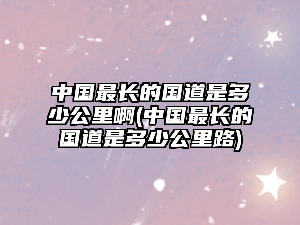 中國最長的國道是多少公里啊(中國最長的國道是多少公里路)