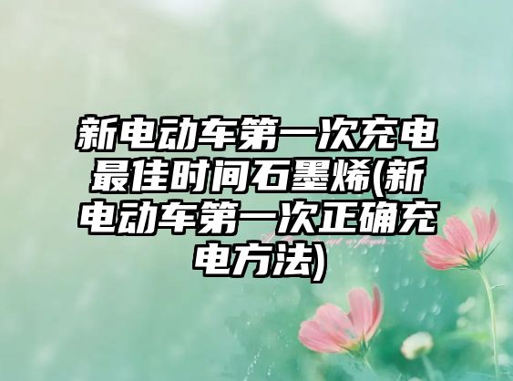 新電動車第一次充電最佳時(shí)間石墨烯(新電動車第一次正確充電方法)
