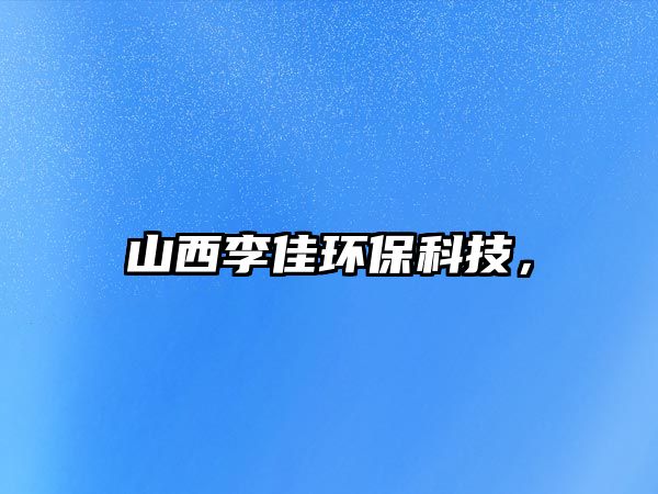 山西李佳環(huán)保科技，