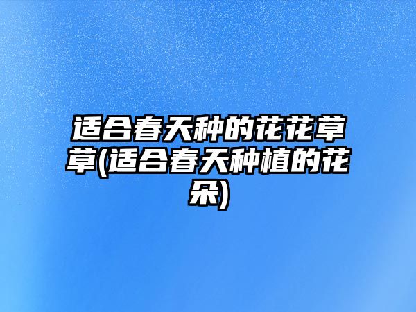適合春天種的花花草草(適合春天種植的花朵)